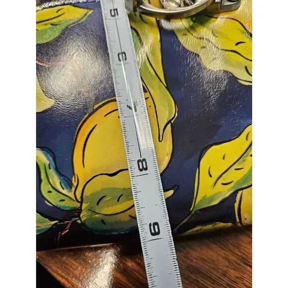 Patricia Nash Leandra Lemon Crossbody Bag Leather Limon - Picture 8 of 11